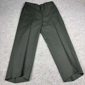 DSCP‎ Army Pants 36S (Fits 34x28) Military Trousers Green Poly Wool Uniform EUC